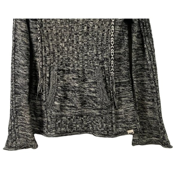 Roxy women's black and white marbled long sleeve hooded sweater size Small - Picture 3 of 10